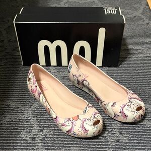 mel Dreamed by melissa | Pink Unicorn Ultragirl Ballet Flat | Little Kid size 1